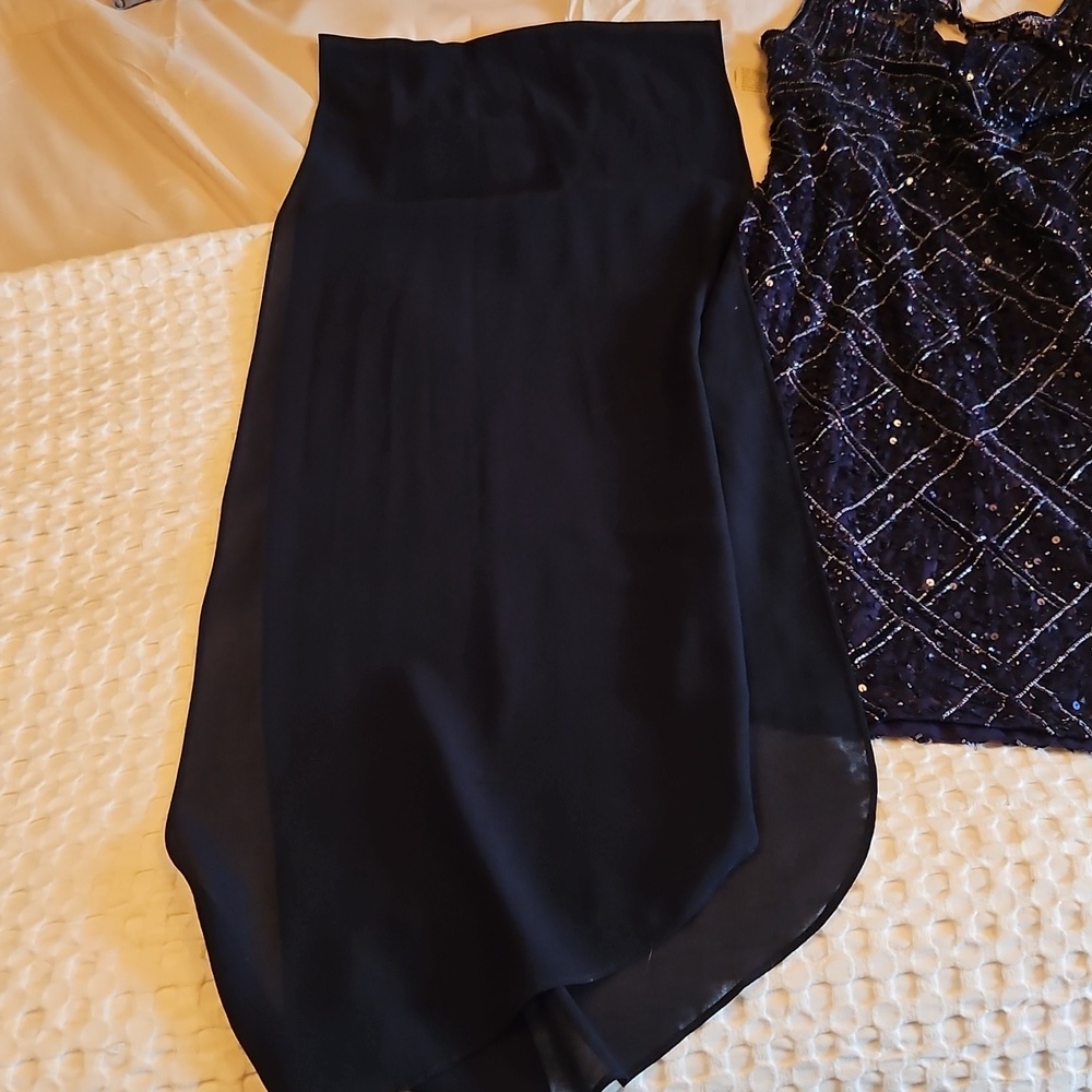 JS Collections Navy Beaded Mini Dress - Picture 7 of 7